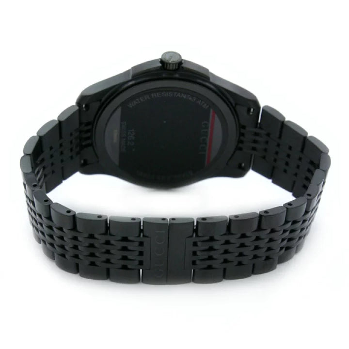 Shop Authentic Gucci G Timeless Black Dial Black Steel Strap Watch For Men - YA126202 - Luxxuri