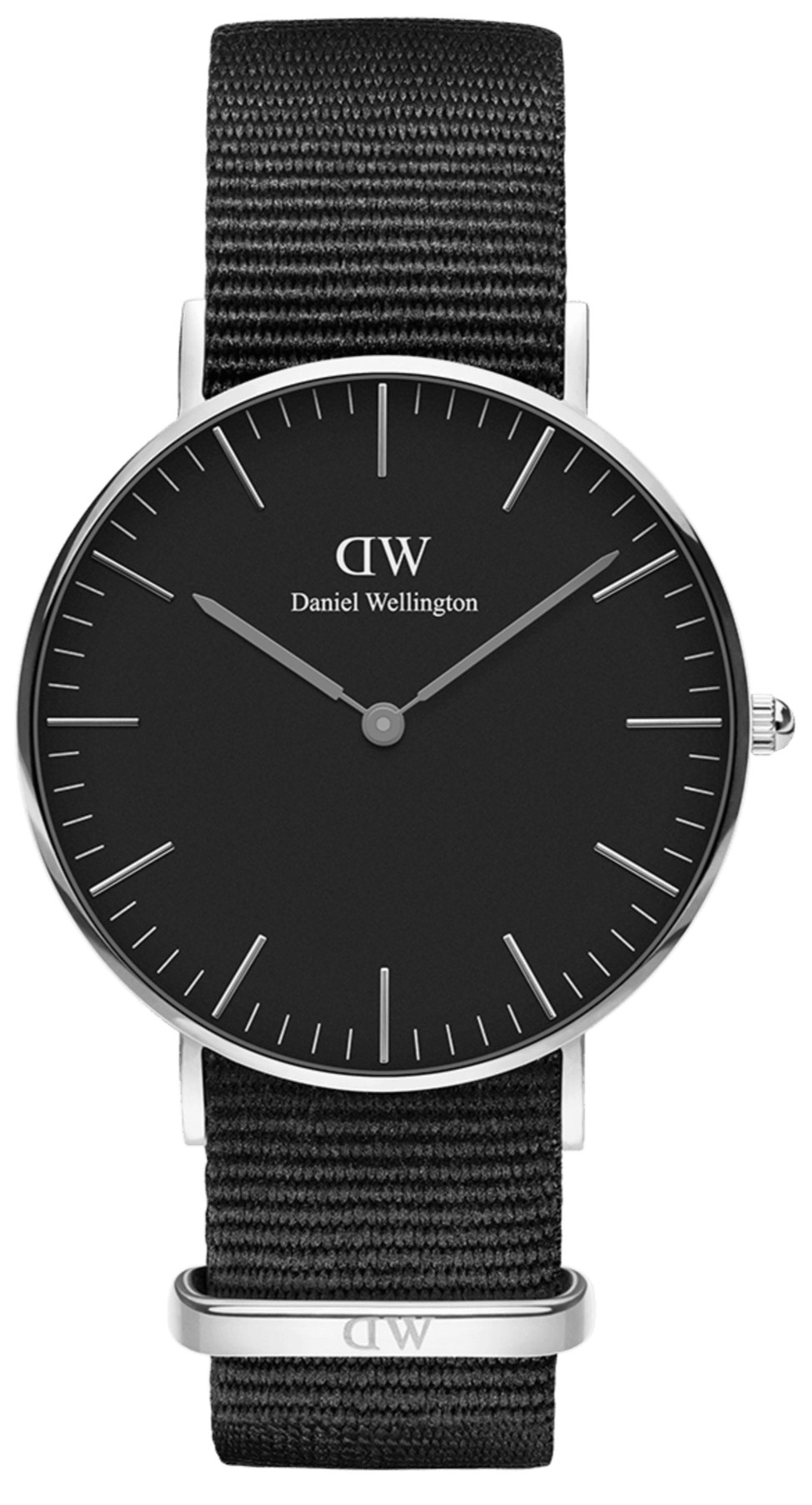 Shop Authentic Daniel Wellington Classic Cornwall Black Dial Black Nylon Strap Watch For Women - DW00100149 - Luxxuri