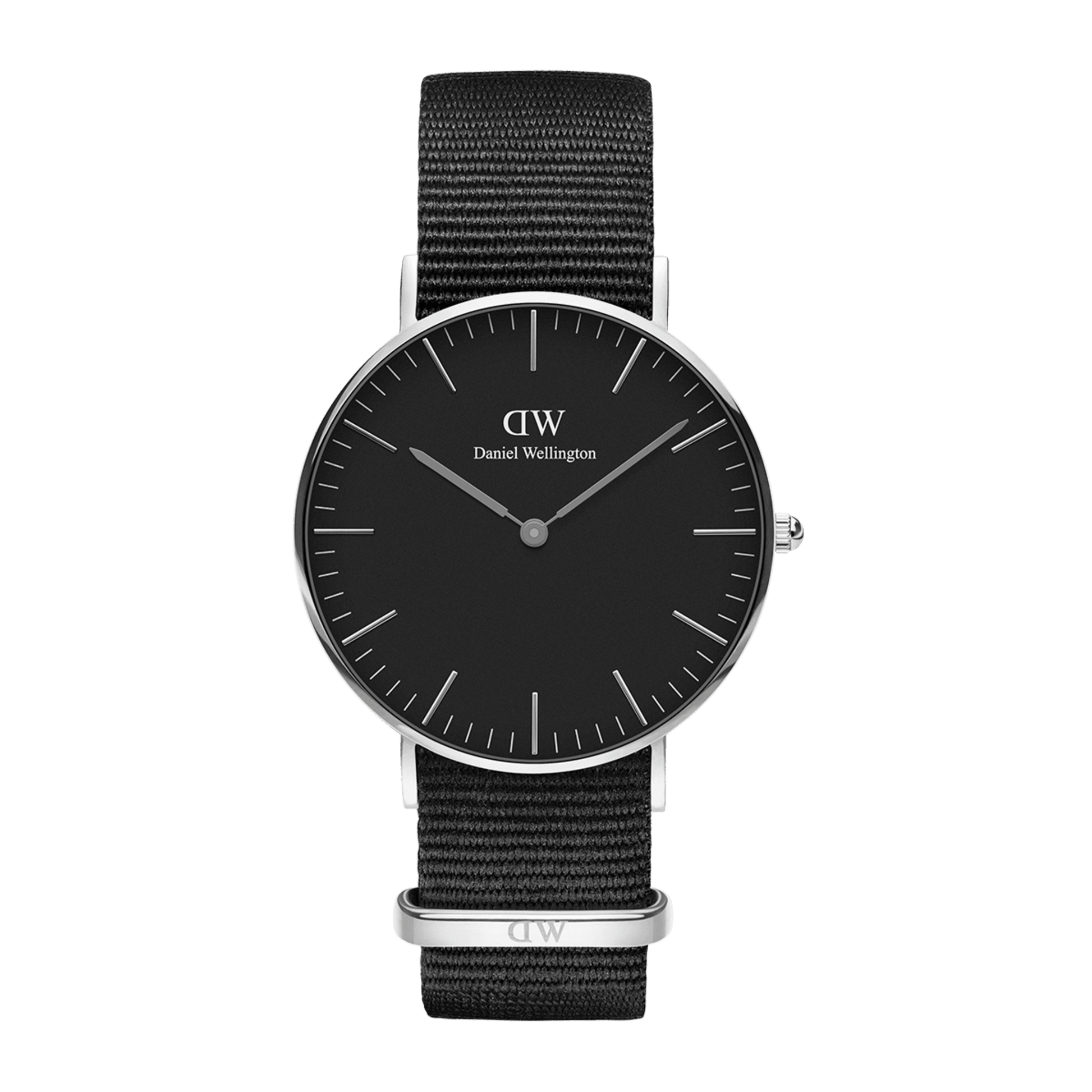 Shop Authentic Daniel Wellington Classic Cornwall Black Dial Black Nylon Strap Watch For Women - DW00100149 - Luxxuri