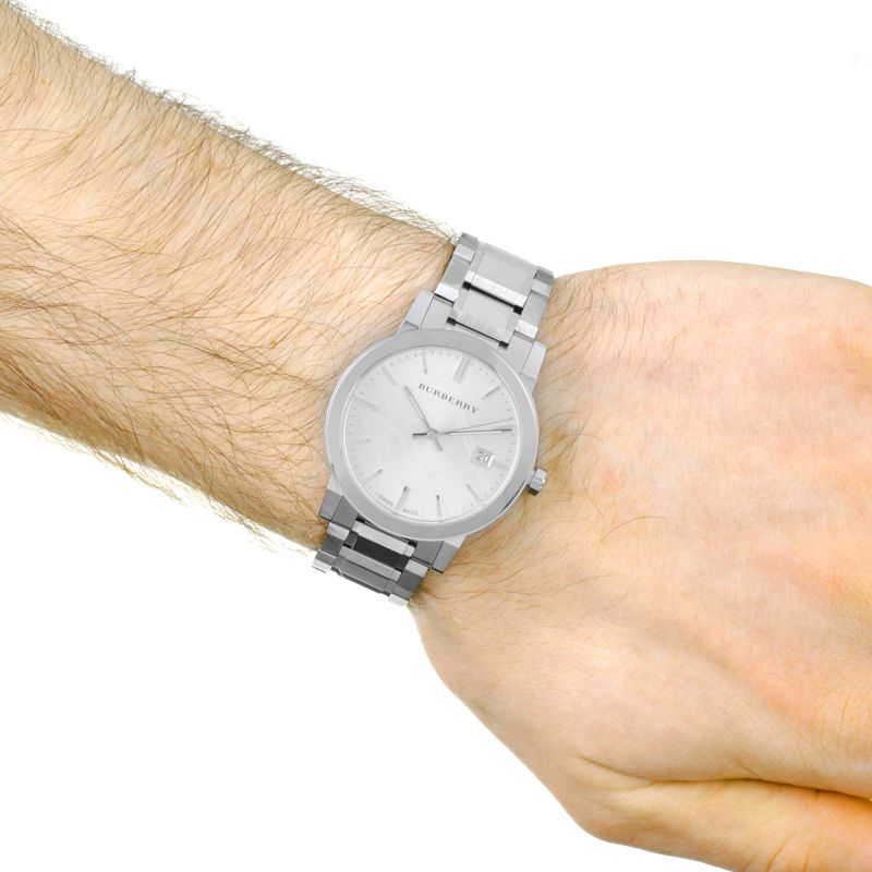 Shop Authentic Burberry The City Silver Dial Silver Steel Strap Watch for Women - BU9000 - Luxxuri