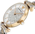 Shop Authentic Emporio Armani Gianni T Bar White Dial Two Tone Steel Strap Watch For Women - AR8031 - Luxxuri