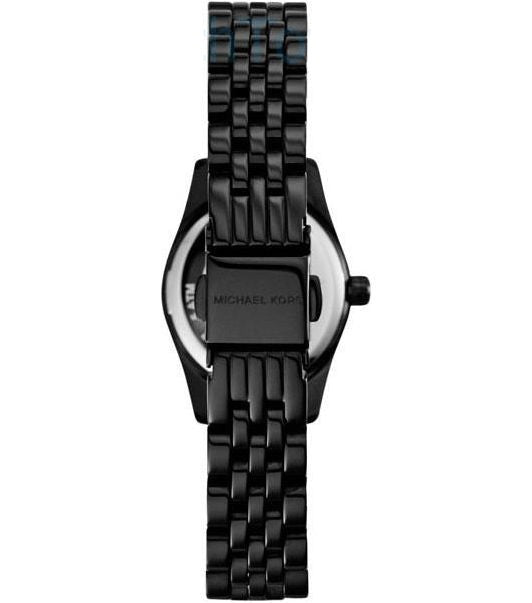 Michael Kors Lexington Quartz Black Dial Black Steel Strap Watch for Women - MK3299