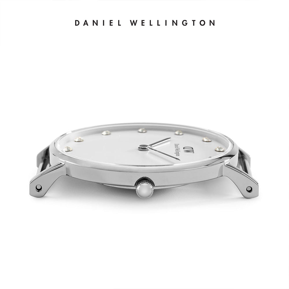 Shop Authentic Daniel Wellington Classy Glasgow White Dial Two Tone Nylon Strap Watch For Women - DW00100082 - Luxxuri