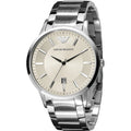 Shop Authentic Emporio Armani Classic Quartz White Dial Silver Steel Strap Watch For Men - AR2430 - Luxxuri