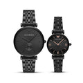 Shop Authentic Emporio Armani Gianni T Bar All Black Diamond Dial Watch For Women - AR11245 - Luxxuri