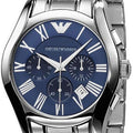 Shop Authentic Emporio Armani Classic Blue Dial Silver Steel Strap Watch For Men - AR1635 - Luxxuri