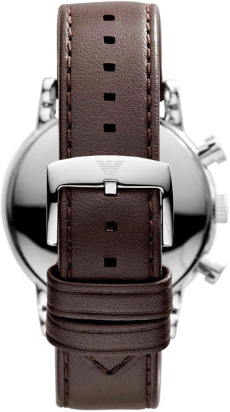Shop Authentic Emporio Armani Classic Chronograph Brown Dial Brown Leather Strap Watch For Men - AR1734 - Luxxuri