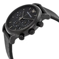Shop Authentic Emporio Armani Luigi Chronograph Black Dial Black Leather Strap Watch For Men - AR1737 - Luxxuri