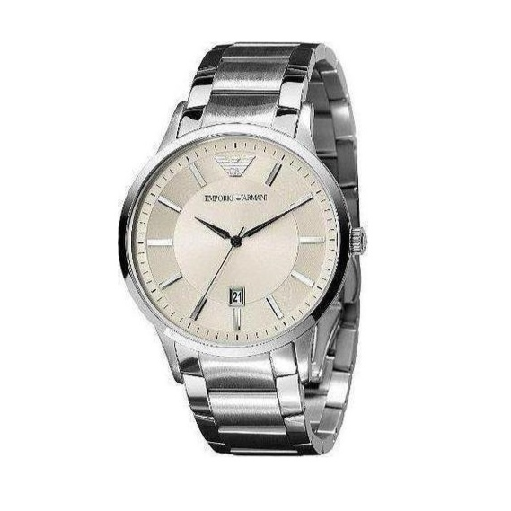 Shop Authentic Emporio Armani Classic Quartz White Dial Silver Steel Strap Watch For Men - AR2430 - Luxxuri