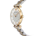Shop Authentic Emporio Armani Gianni T Bar White Dial Two Tone Steel Strap Watch For Women - AR8031 - Luxxuri