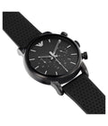 Shop Authentic Emporio Armani Luigi Chronograph Black Dial Black Leather Strap Watch For Men - AR1737 - Luxxuri