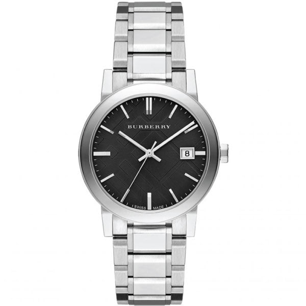 Shop Authentic Burberry The City Black Dial Silver Stainless Steel Strap Watch for Women - BU9001 - Luxxuri