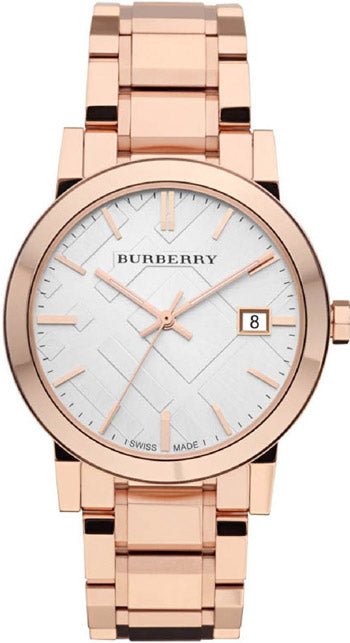 Shop Authentic Burberry The City White Dial Rose Gold Steel Strap Watch for Women - BU9004 - Luxxuri