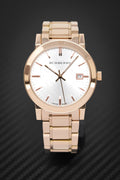 Shop Authentic Burberry The City White Dial Rose Gold Steel Strap Watch for Women - BU9004 - Luxxuri
