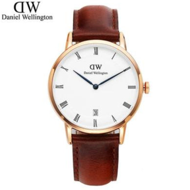 Shop Authentic Daniel Wellington Dapper St Mawes White Dial Brown Leather Strap Watch For Women - DW00100091 - Luxxuri