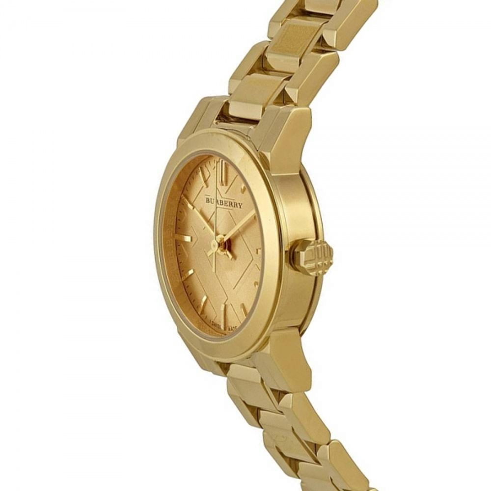 Shop Authentic Burberry The City Gold Dial Gold Steel Strap Watch for Women - BU9227 - Luxxuri