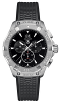 Shop Authentic Tag Heuer Aquaracer Chronograph Black Dial Black Rubber Strap Watch for Men - CAY1110.FT6041 - Luxxuri