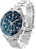 Shop Authentic Tag Heuer Aquaracer Blue Dial SIlver Steel Strap Watch for Men - CAY111B.BA0927 - Luxxuri