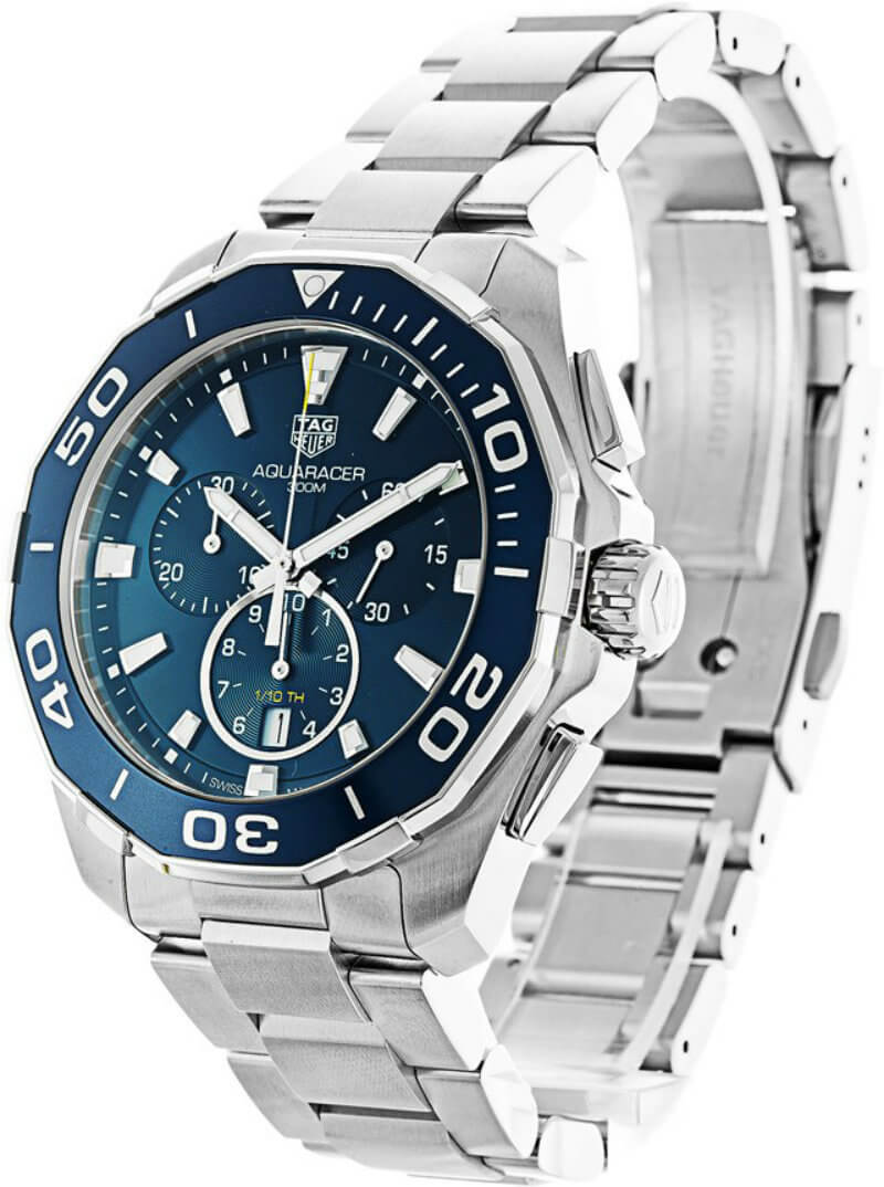 Shop Authentic Tag Heuer Aquaracer Blue Dial SIlver Steel Strap Watch for Men - CAY111B.BA0927 - Luxxuri