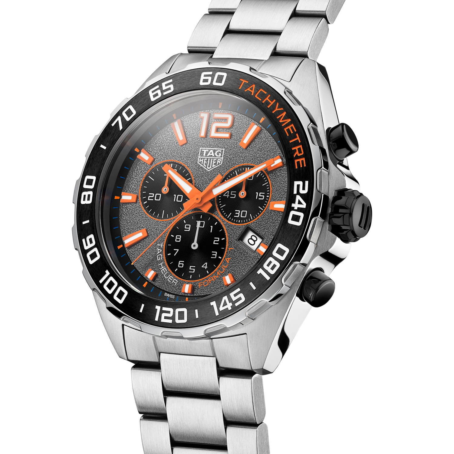 Shop Authentic Tag Heuer Formula 1 Chronograph Ceramic Black Dial Silver Steel Strap Watch for Men - CAZ101AH.BA0842 - Luxxuri