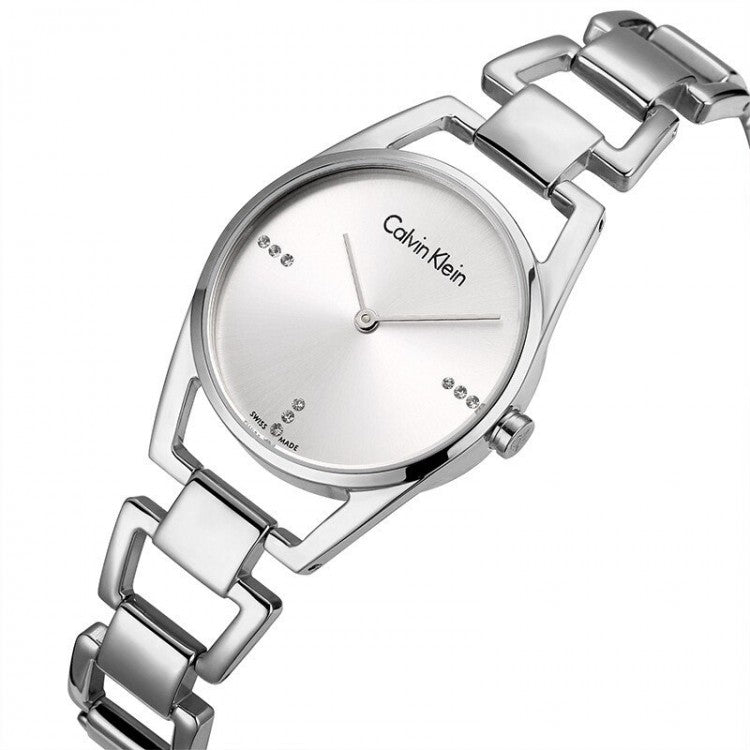 Shop Authentic Calvin Klein Dainty Diamonds Silver Dial Sliver Steel Strap Watch for Women - K7L2314T - Luxxuri