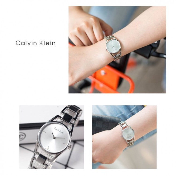 Shop Authentic Calvin Klein Dainty Diamonds Silver Dial Sliver Steel Strap Watch for Women - K7L2314T - Luxxuri