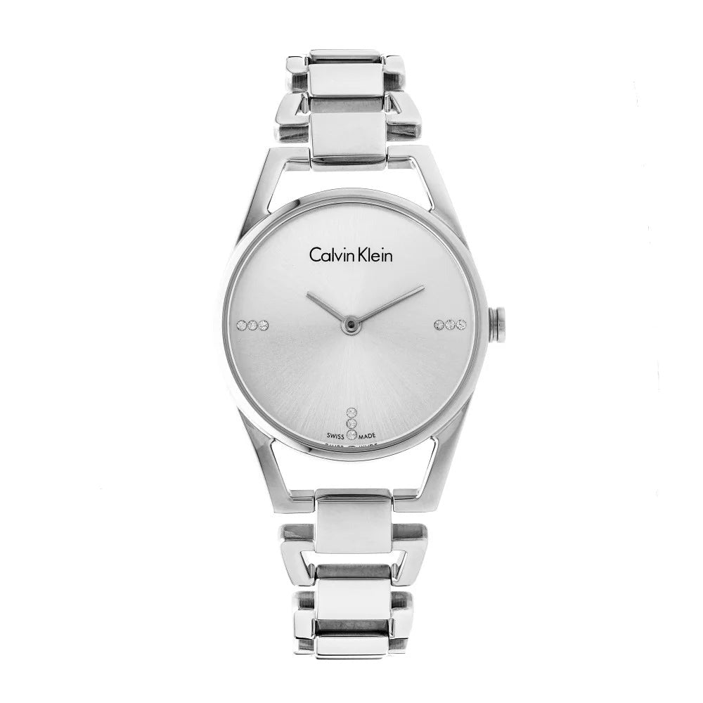 Shop Authentic Calvin Klein Dainty Diamonds Silver Dial Sliver Steel Strap Watch for Women - K7L2314T - Luxxuri