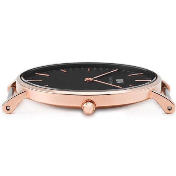 Shop Authentic Daniel Wellington Classic Bayswater Black Dial Black NATO Strap Watch For Men - DW00100277 - Luxxuri