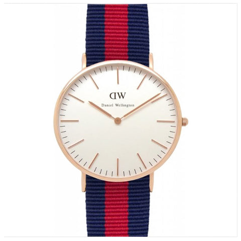 Shop Authentic Daniel Wellington Classic Oxford White Dial Two Tone NATO Strap Watch For Men - DW00100001 - Luxxuri