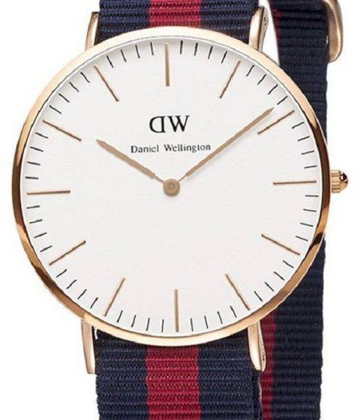 Shop Authentic Daniel Wellington Classic Oxford White Dial Two Tone NATO Strap Watch For Men - DW00100001 - Luxxuri