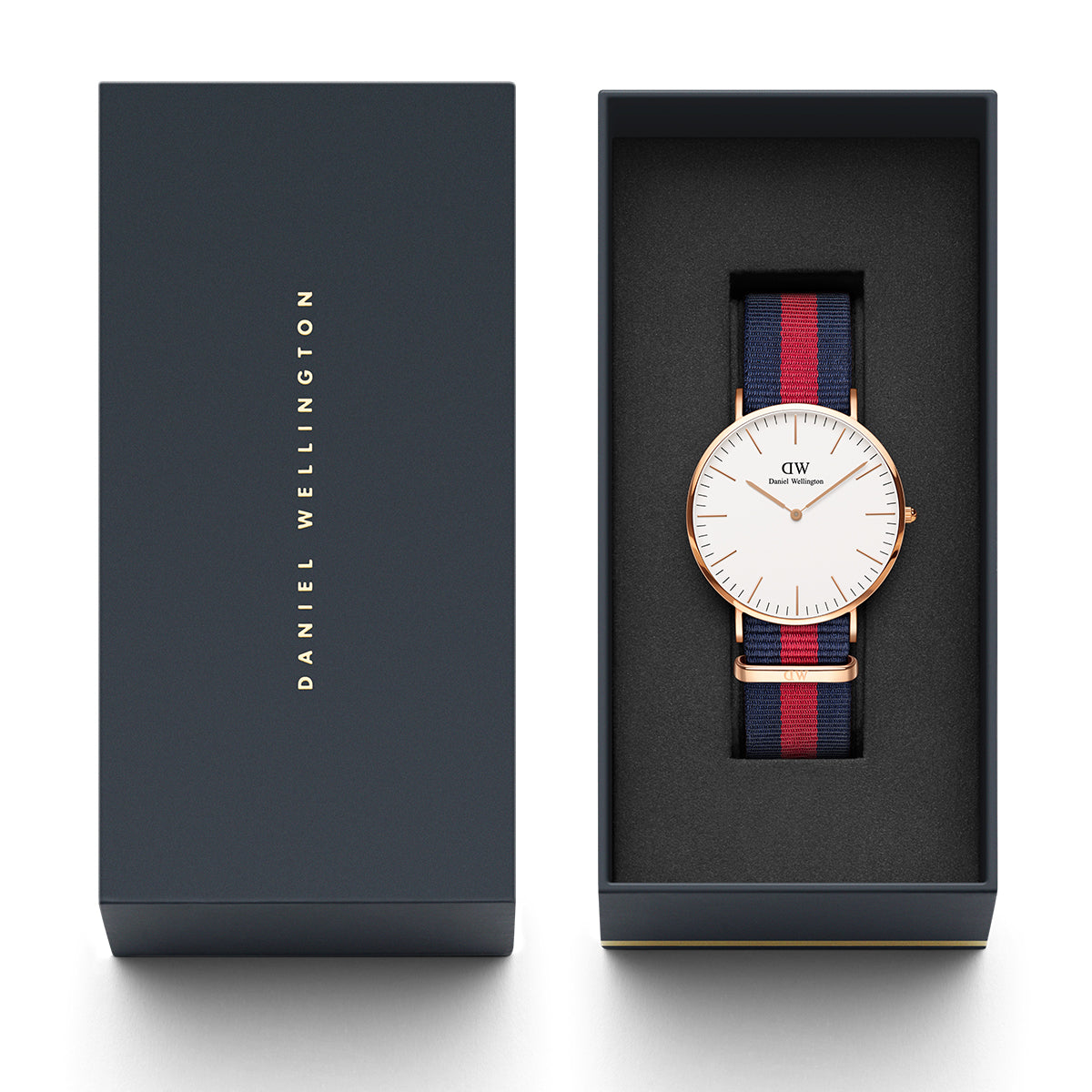 Shop Authentic Daniel Wellington Classic Oxford White Dial Two Tone NATO Strap Watch For Men - DW00100001 - Luxxuri
