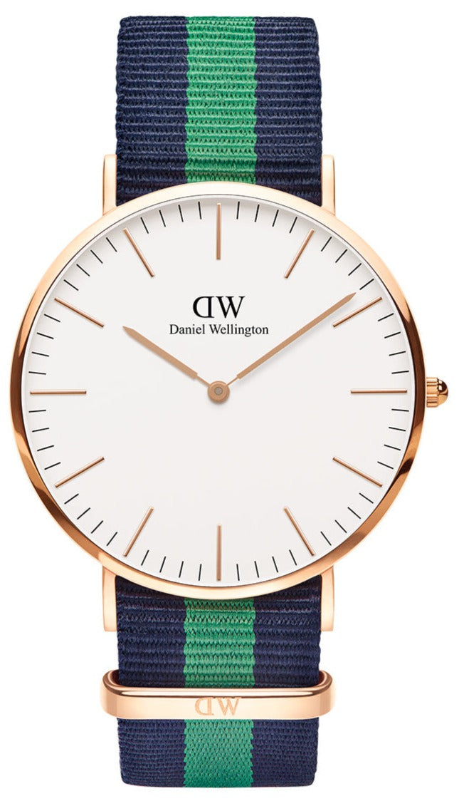 Shop Authentic Daniel Wellington Classic Warwick White Dial Two Tone Nylon Strap Watch for Men - DW00100005 - Luxxuri
