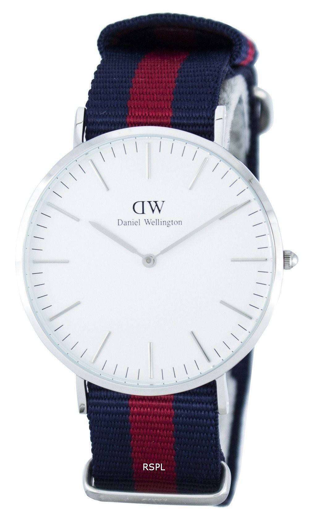 Shop Authentic Daniel Wellington Classic Oxford White Dial Two Tone Nylon Strap Watch For Men - DW00100015 - Luxxuri