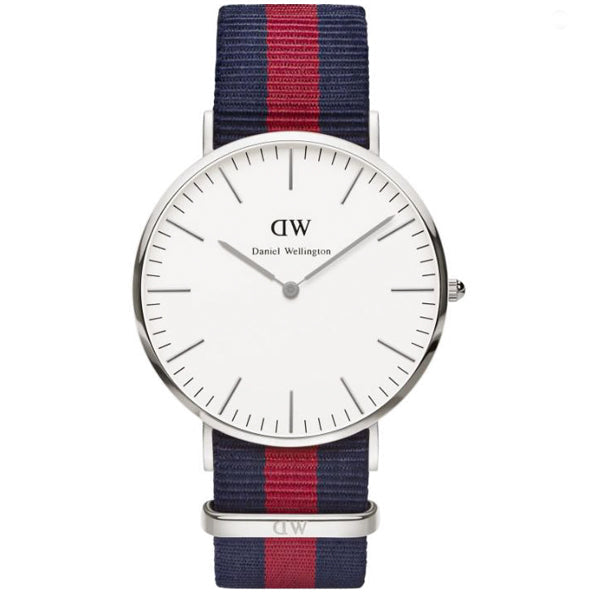 Shop Authentic Daniel Wellington Classic Oxford White Dial Two Tone Nylon Strap Watch For Men - DW00100015 - Luxxuri