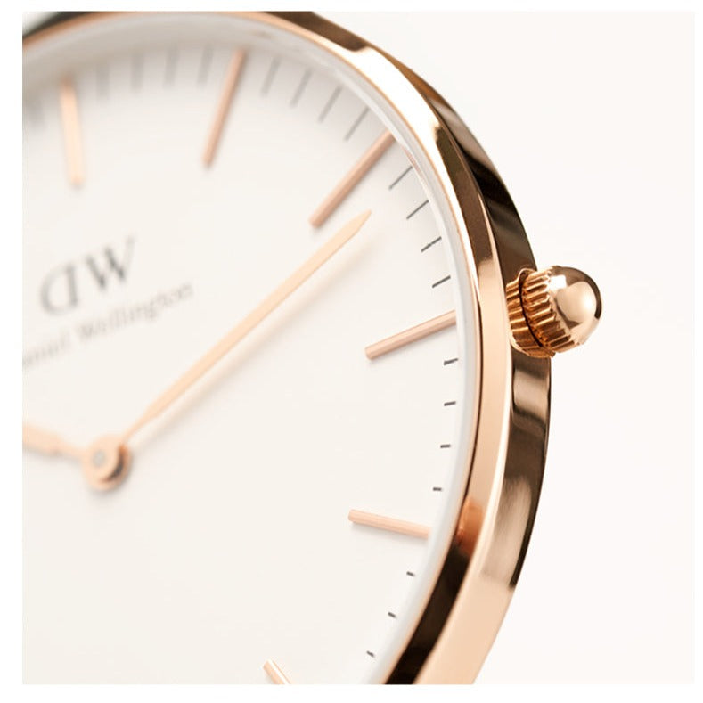 Shop Authentic Daniel Wellington Classic Reading White Dial Black Leather Strap Watch For Women - DW00100041 - Luxxuri