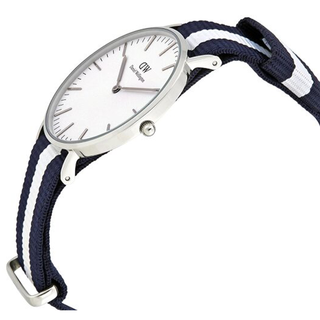 Shop Authentic Daniel Wellington Classic Glasgow White Dial Two Tone NATO Strap Unisex Watch - DW00100047 - Luxxuri