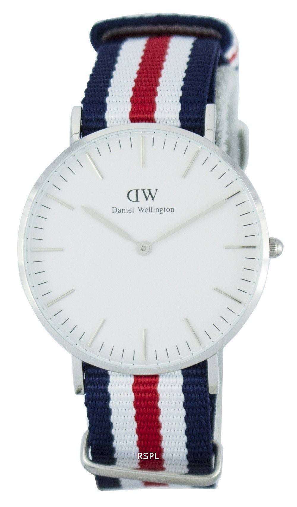 Shop Authentic Daniel Wellington Classic Canterbury White Dial Two Tone NATO Strap Watch For Women - DW00100051 - Luxxuri
