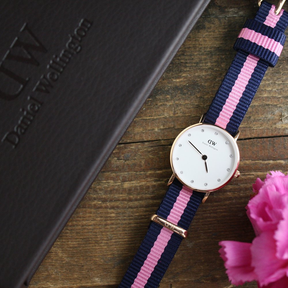 Shop Authentic Daniel Wellington Classy Winchester White Dial Two Tone NATO Strap Watch For Women - DW00100065 - Luxxuri