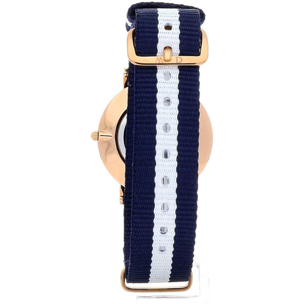 Shop Authentic Daniel Wellington Classy Glasgow White Dial Two Tone Nylon Strap Watch For Women - DW00100078 - Luxxuri