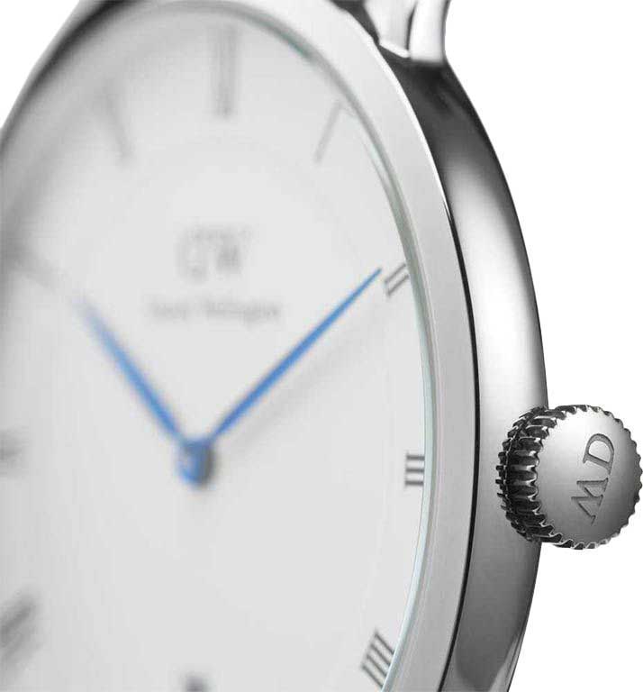 Shop Authentic Daniel Wellington Dapper Bristol White Dial Brown Leather Strap Watch For Women - DW00100098 - Luxxuri