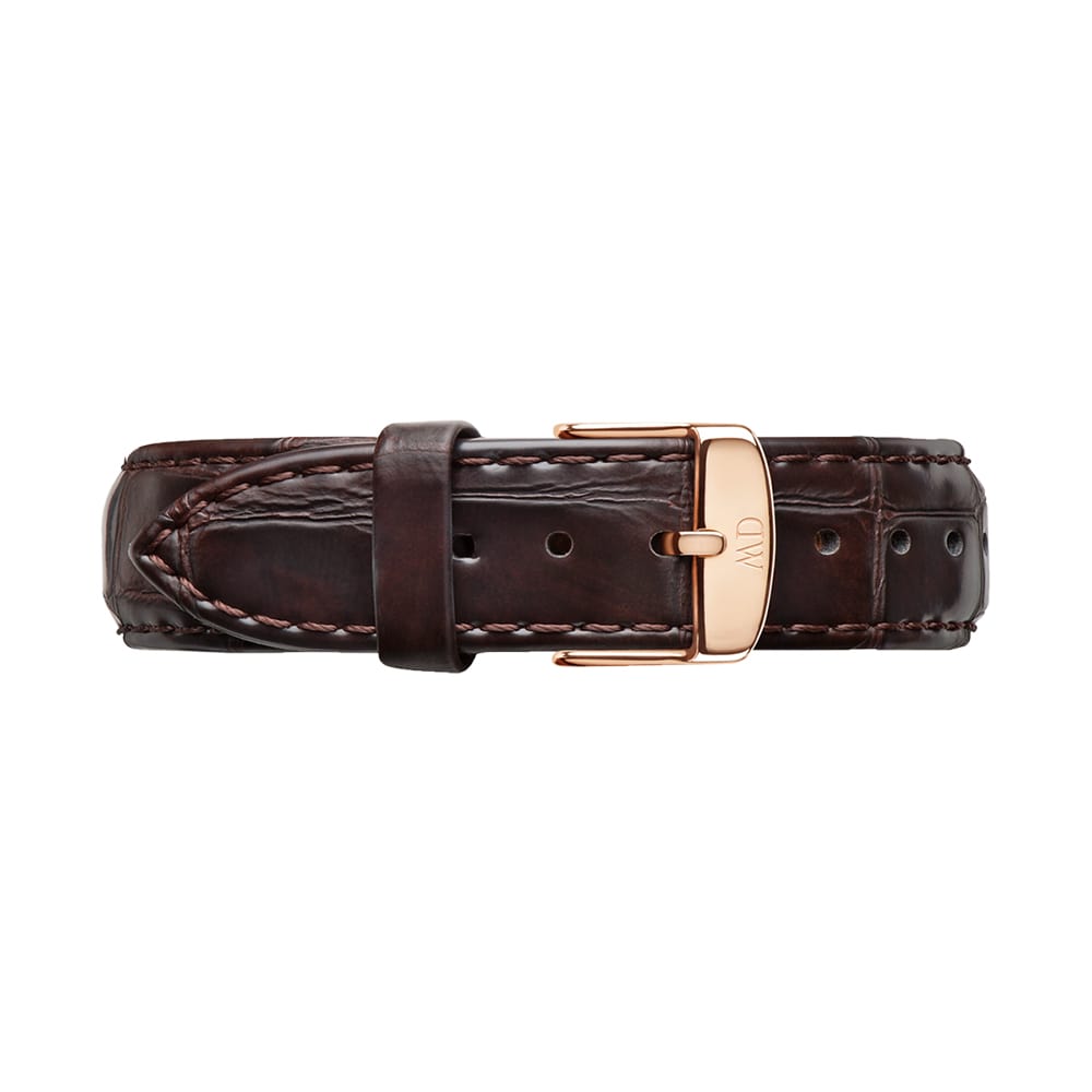 Shop Authentic Daniel Wellington Classic York Black Dial Brown Leather Strap Watch For Women - DW00100140 - Luxxuri