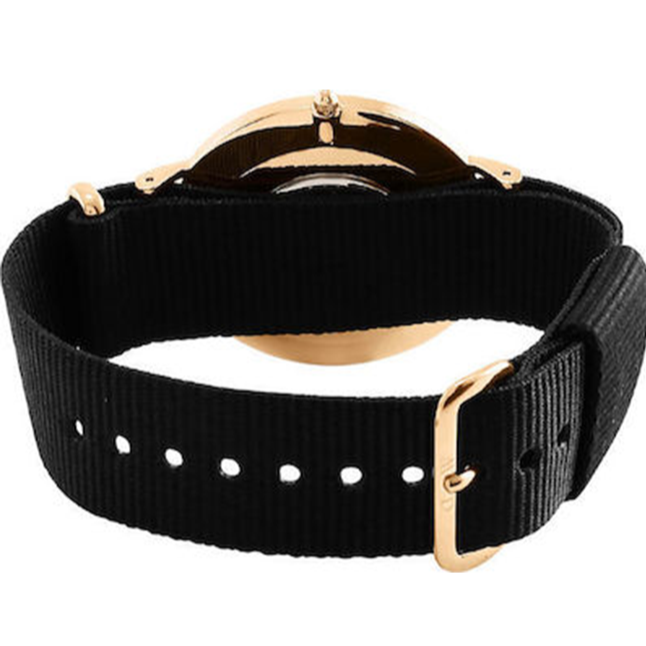 Shop Authentic Daniel Wellington Classic Petite Cornwall Black Dial Black NATO Strap Watch For Women - DW00100215 - Luxxuri