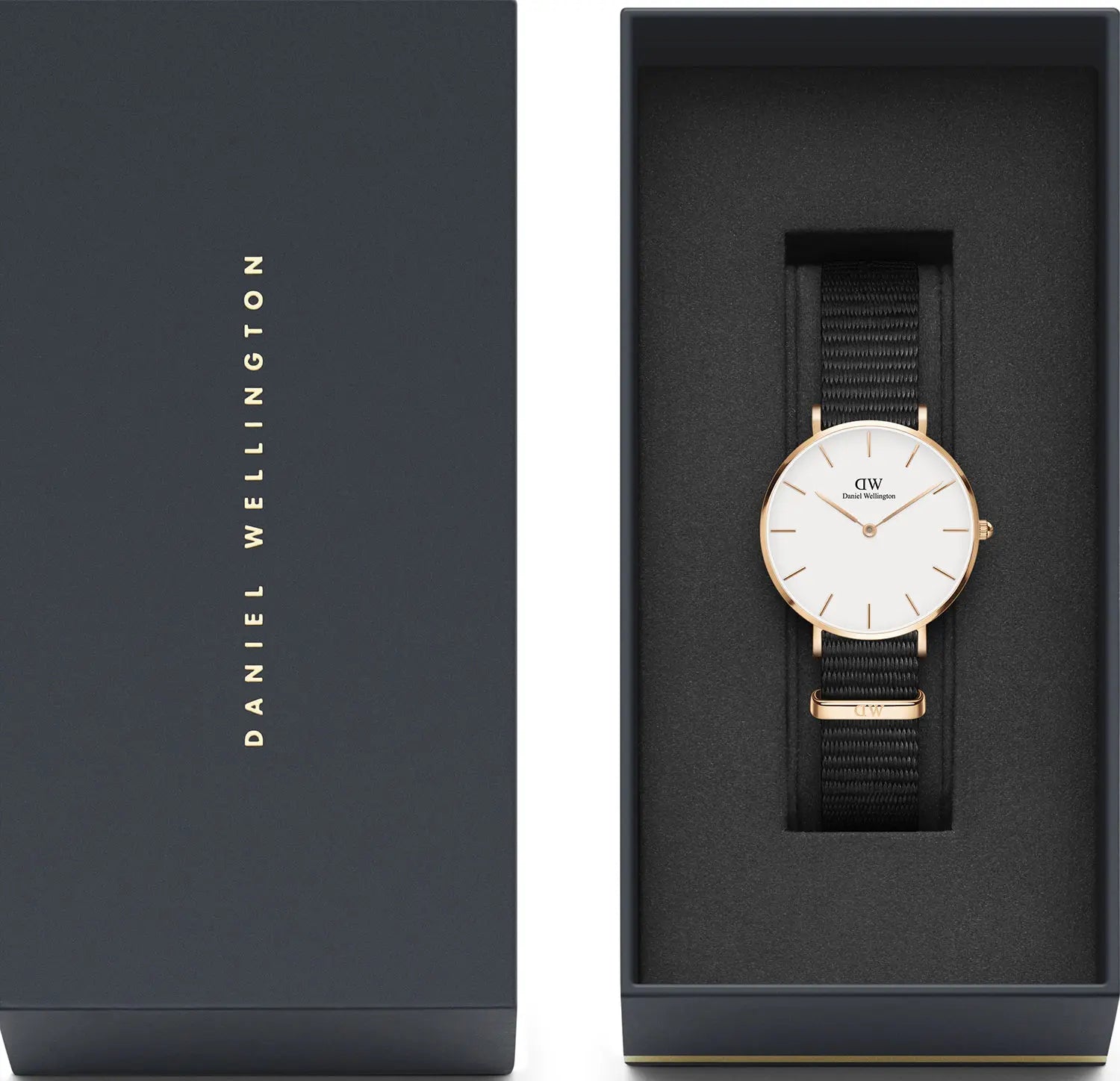 Shop Authentic Daniel Wellington Classic Petite Cornwall White Dial Green NATO Strap Watch For Women - DW00100253 - Luxxuri