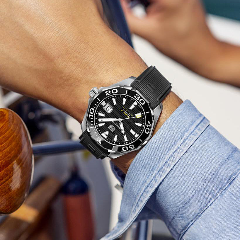 Tag Heuer Aquaracer Black Dial Watch for Men - WAY101A.FT6141