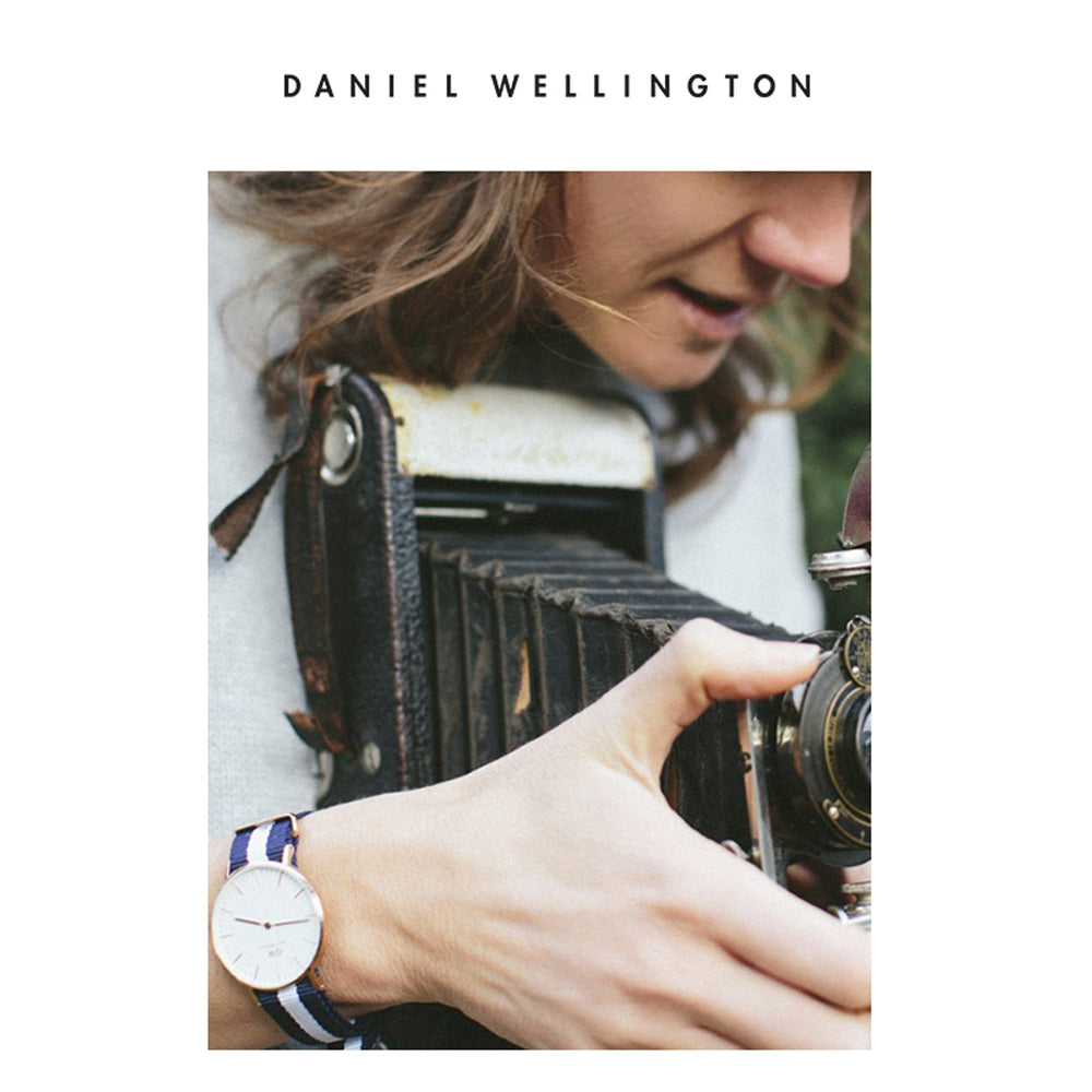 Shop Authentic Daniel Wellington Classic Glasgow White Dial Two Tone NATO Strap Unisex Watch - DW00100047 - Luxxuri