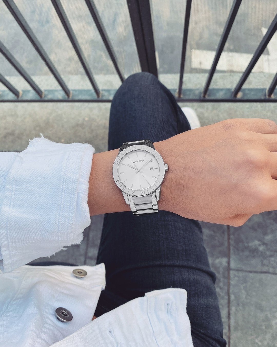 Shop Authentic Calvin Klein Steady Silver Dial Silver Steel Strap Watch for Women - K7Q21146 - Luxxuri