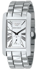 Shop Authentic Emporio Armani Classic White Dial Silver Steel Strap Watch For Men - AR0145 - Luxxuri