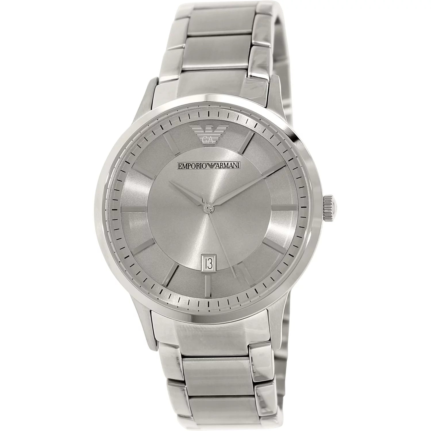 Shop Authentic Emporio Armani Classic Quartz Silver Dial Silver Steel Strap Watch For Men - AR2478 - Luxxuri
