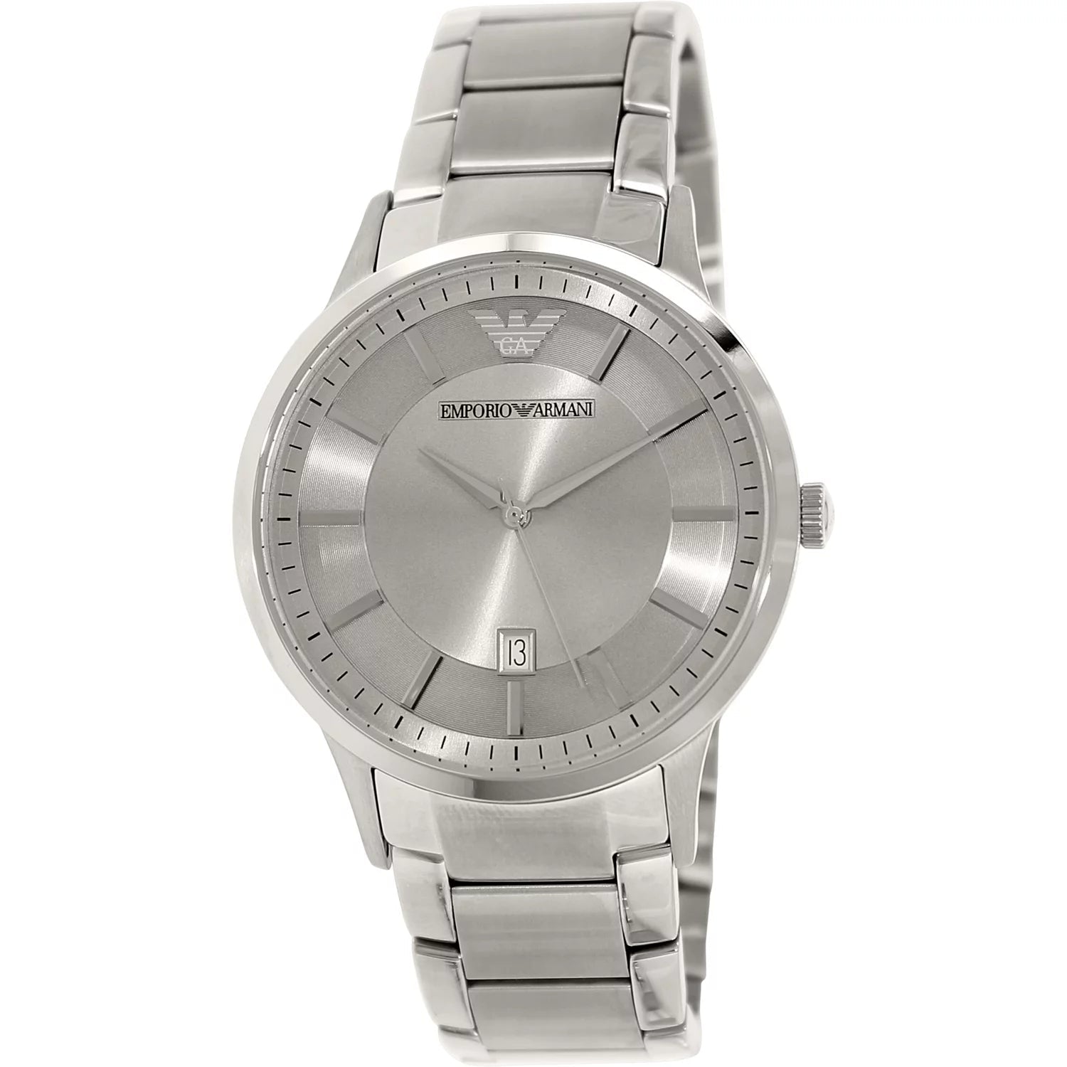 Shop Authentic Emporio Armani Classic Quartz White Dial Silver Steel Strap Watch For Men - AR2430 - Luxxuri
