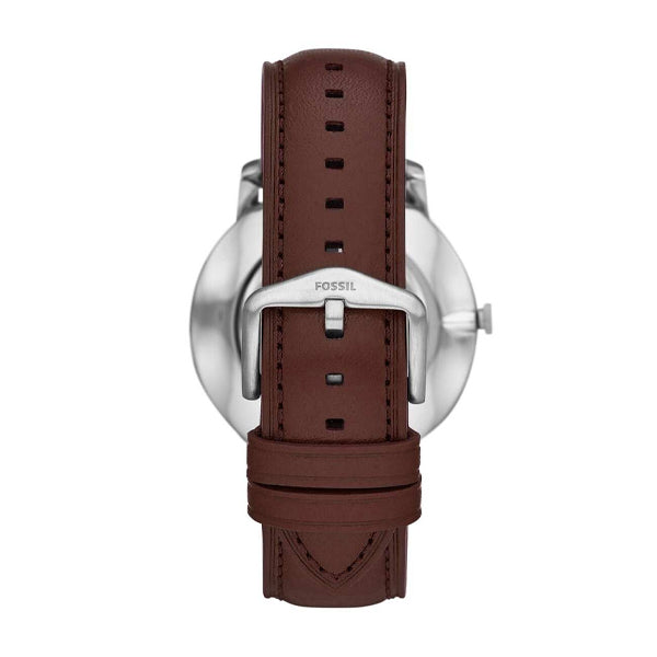 Fossil The Minimalist 3H Black Dial Brown Leather Strap Watch for Men - FS5464